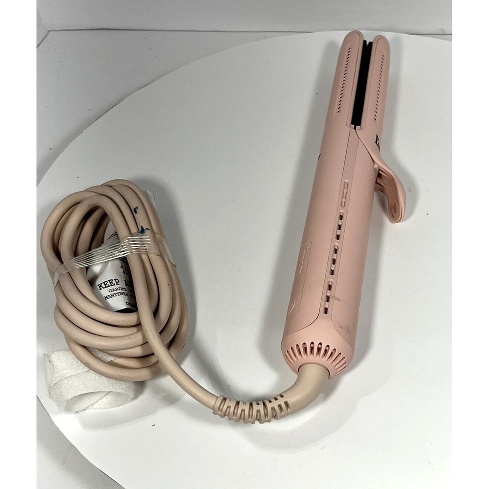 L'ange Le Duo 360 Airflow Styler 2-in-1 Flat Iron Curling Wand Blush Pink A133